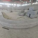 黑河 芝麻白异形坐凳，自然面光面弧形加工