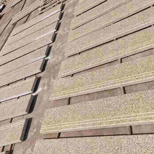 黑河 黄金麻花岗岩光面楼梯踏步