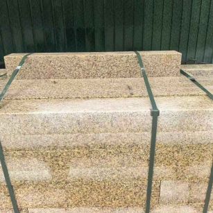 黑河 黄金麻花岗岩石材机切面栏杆料半成品