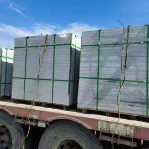 黑河 芝麻白花岗岩地铺石装车日常