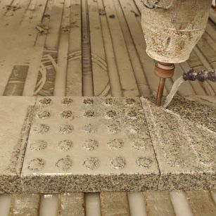 黑河 芝麻白花岗岩石材盲人石、盲道石、盲点石