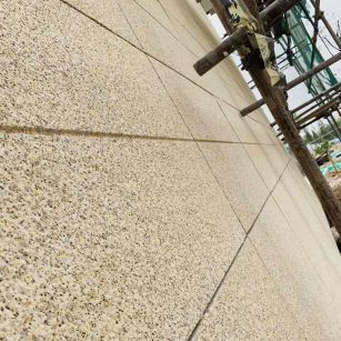 黑河 黄金麻花岗岩荔枝面外墙干挂石材效果示例