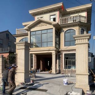 黑河 黄金麻花岗岩荔枝面别墅外墙干挂私家专属