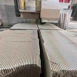 黑河 车间生产日常，黄金麻白麻花岗岩