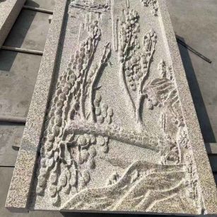 黑河 黄金麻雕刻板浮雕迎客松