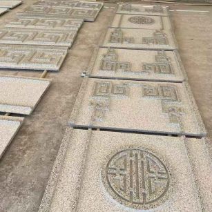 黑河 白麻花岗岩外墙立面雕刻板