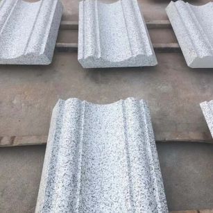 黑河 白麻花岗岩光面别墅线条