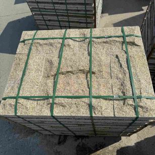 黑河 黄金麻花岗岩石材自然面蘑菇石成品