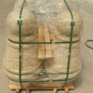 黑河 黄金麻异形定制雕花——棒棒糖挡车柱