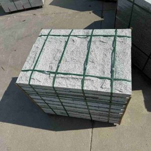 黑河 白麻花岗岩石材自然面蘑菇石成品