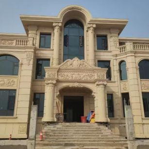 黑河 黄金麻花岗岩别墅外墙干挂