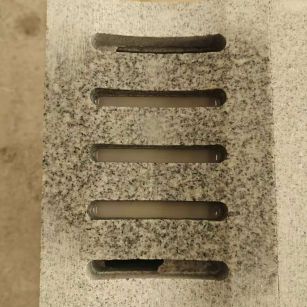 黑河 芝麻白拉丝面花岗岩U型开槽排水槽