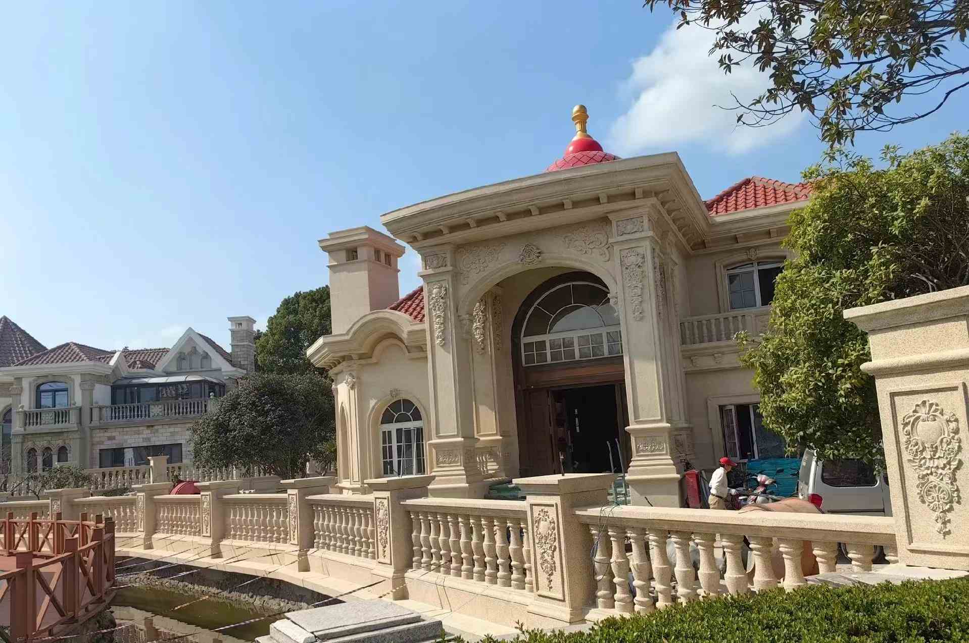 黑河 黄金麻花岗岩欧式别墅