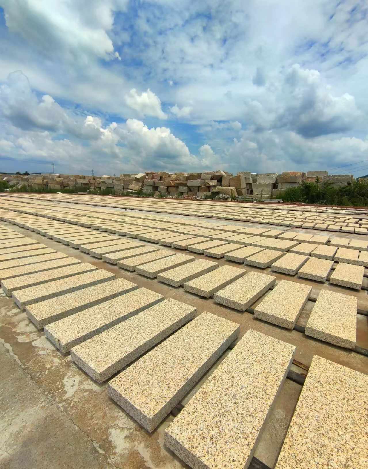 黑河 黄金麻荔枝面花岗岩石材地铺石防护中