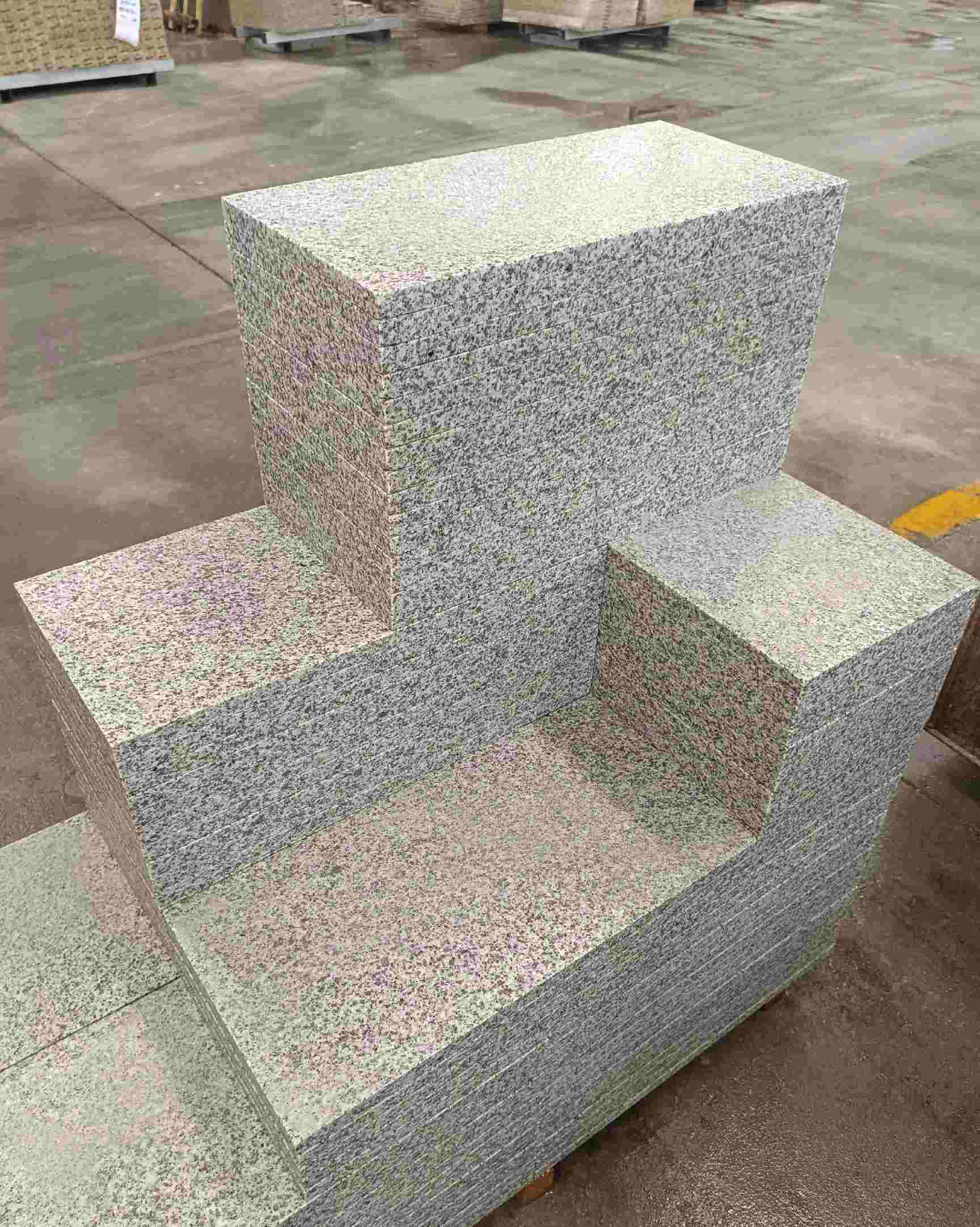 黑河 白麻花岗岩荔枝面地铺石